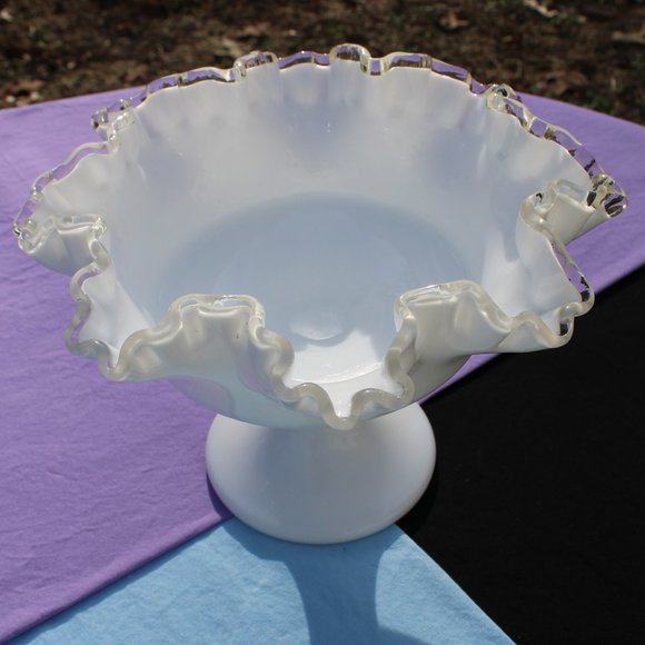 Fenton Silver Crest Compote - Picture 2 of 4